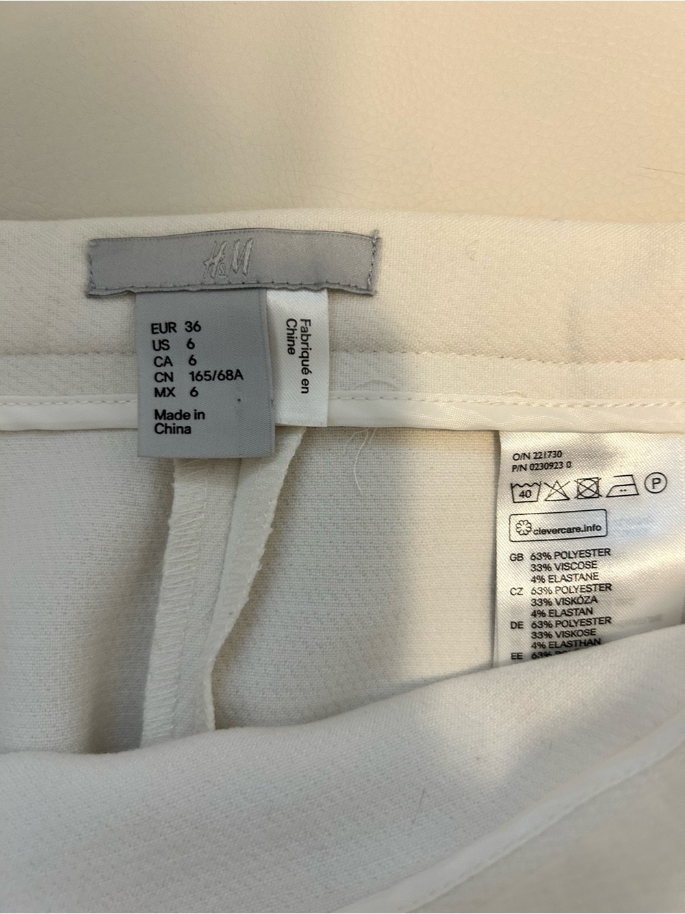 H&M Cream Ruffle Mini Skirt - Picture 3 of 3